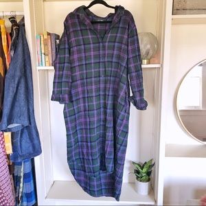 Soft Ralph Lauren flannel plaid maxi dress/duster